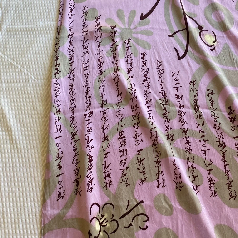 Handmade Scarf Silk Long Purple Lilac Gray 65”